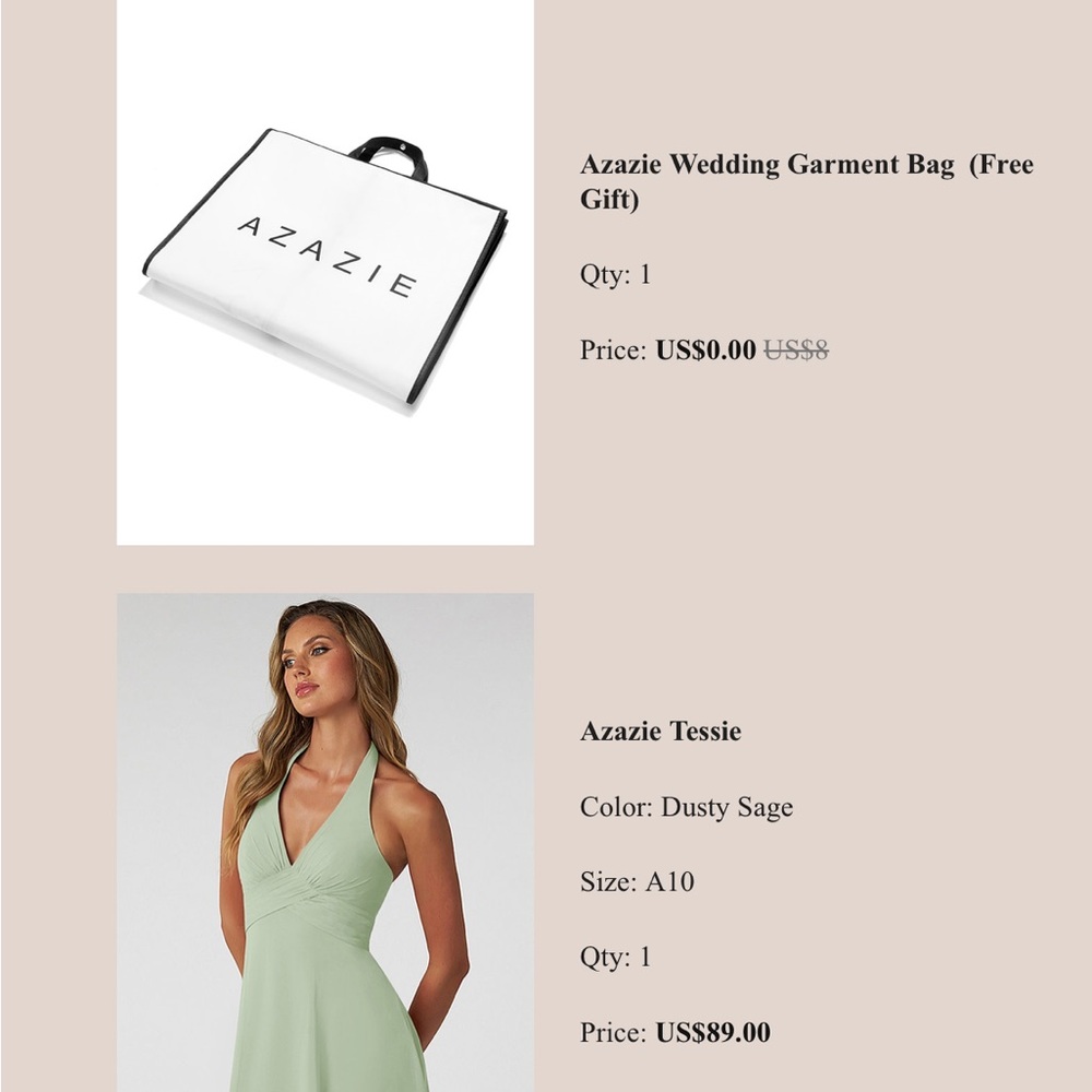 Azazie Halter Dress in Dusty Sage